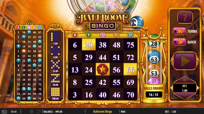 Ballroom Bingo in Pennslyvania 